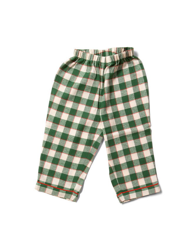 Little Green Radicals Check Pyjamas Set, Green (GREEN), large