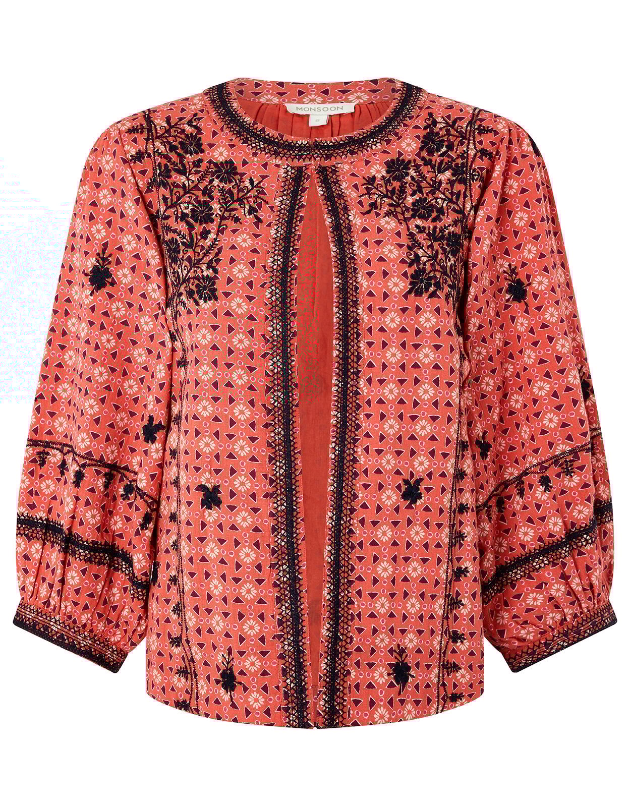 Monsoon orange jacket shop