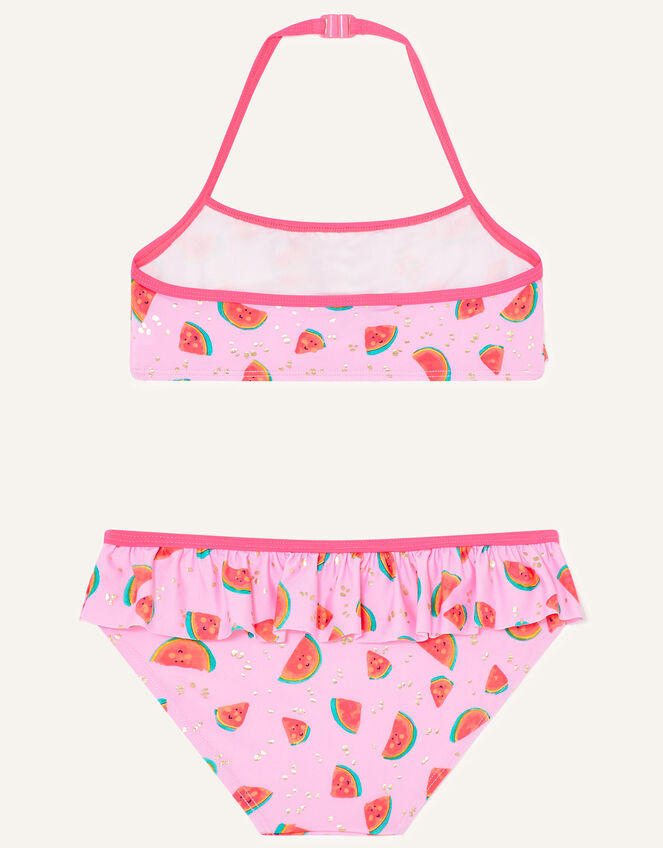 Watermelon Foil Print Bikini, Pink (PINK), large