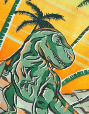 Dinosaur Surf T-Shirt, Green (GREEN), large