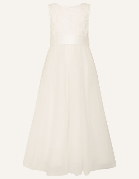 Alice Lace Bodice Tulle Maxi Dress, Ivory (IVORY), large