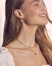 Orelia Recycled Molten Raindrop Hoops, , large