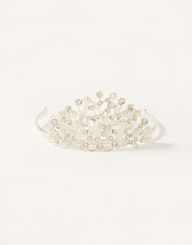 Pearl Flower Tiara Comb, , large