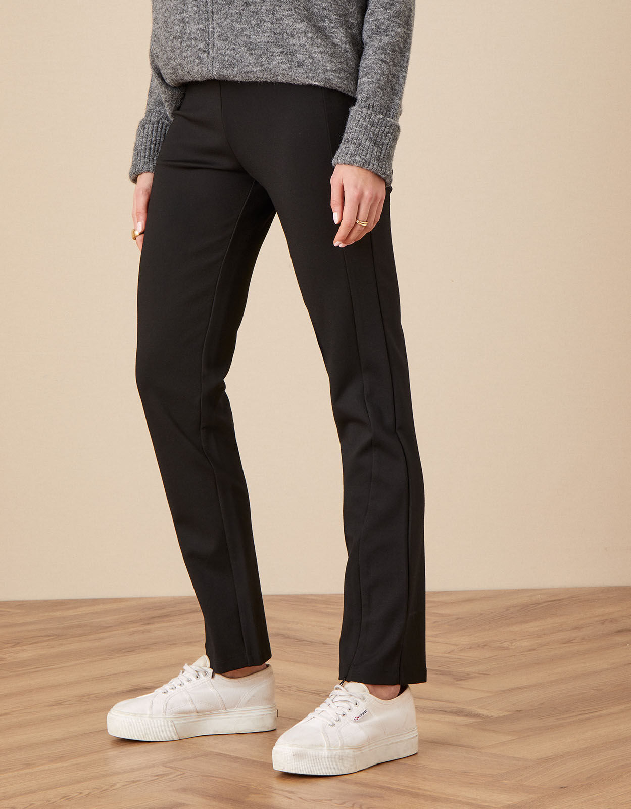 Philippa High-Waisted Zip Ponte 