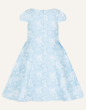 English Rose Jacquard Dress, Blue (BLUE), large