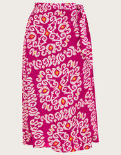 Bandhani Print Sarong Skirt, Pink (PINK), large