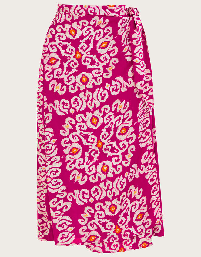 Bandhani Print Sarong Skirt, Pink (PINK), large