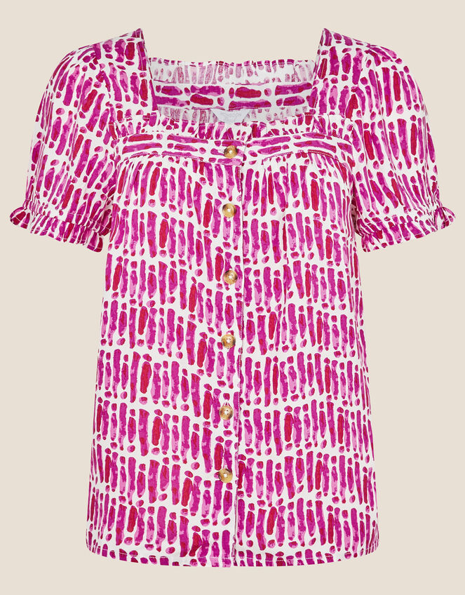 Benita Square Neck Top in LENZING™ ECOVERO™ , Pink (PINK), large