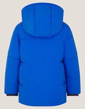 Colourblock Puffer Jacket, Blue (BLUE), large