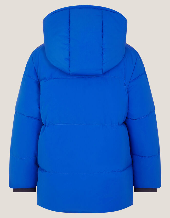 Colourblock Puffer Jacket, Blue (BLUE), large