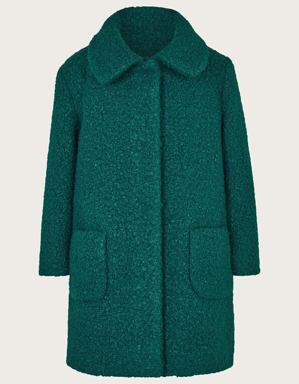 Borg Teddy Swing Coat, Teal (TEAL), large