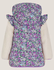 Baby Fairy Floral Borg Jacket, Purple (PURPLE), large