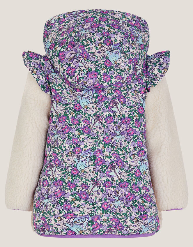 Baby Fairy Floral Borg Jacket, Purple (PURPLE), large