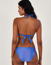 Ring Detail Plain Bikini Top, Blue (BLUE), large