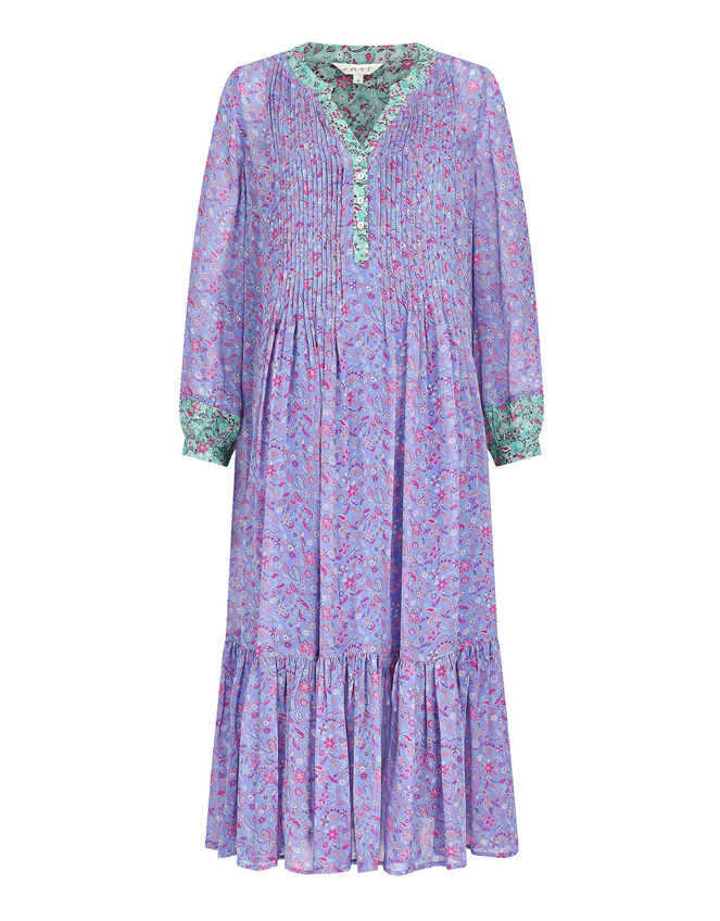 East Rian Pintuck Dress, Purple (LILAC), large
