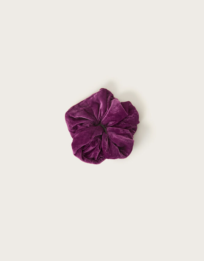 Velvet Scrunchie, Red (BERRY), large