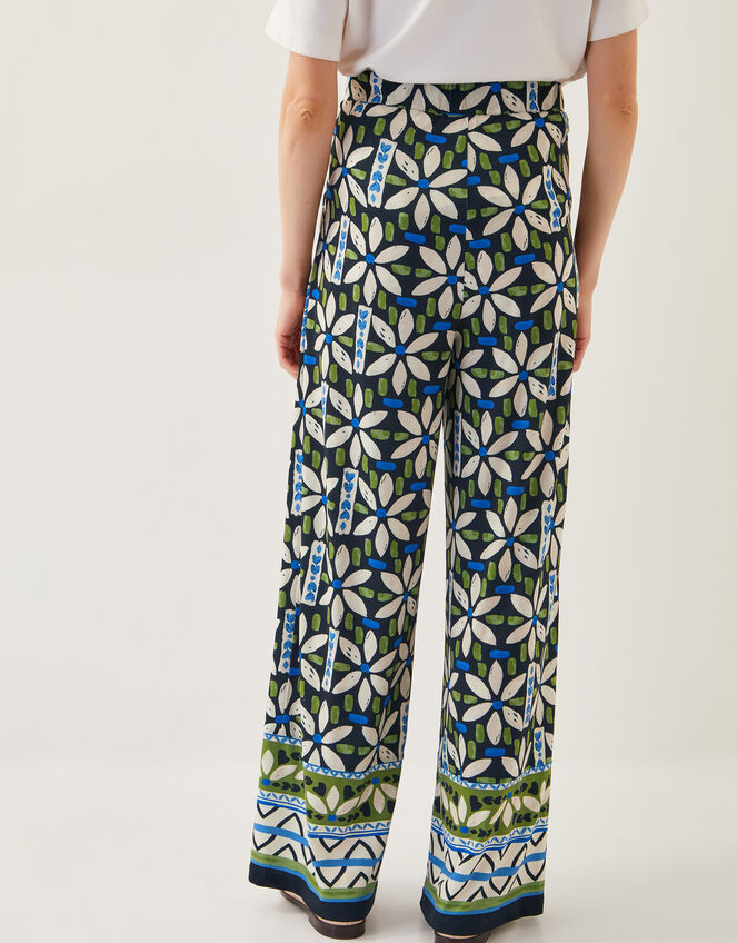 Nikita Floral Jersey Wide Leg Trousers, Black (BLACK), large