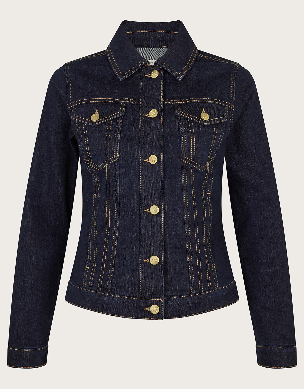 Monsoon white denim jacket top