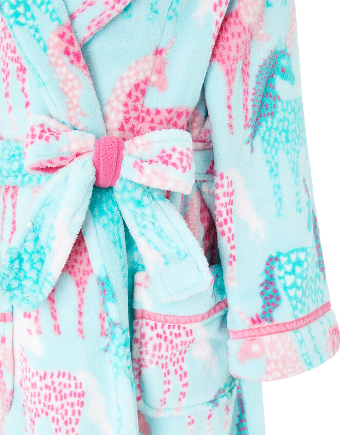 Chunky Unicorn Robe with Recycled Fabric, Blue (AQUA), large