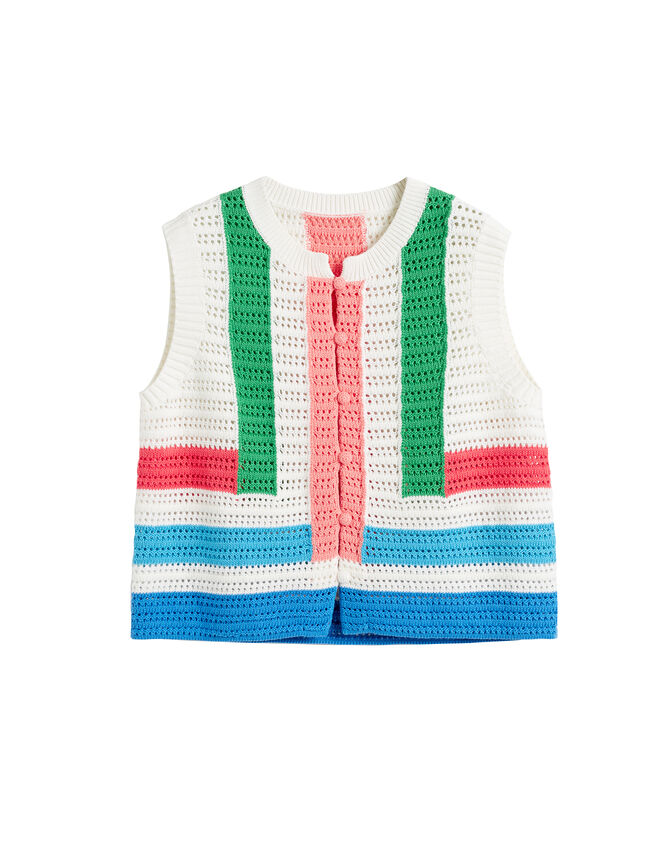 Chinti & Parker Capri Crochet Vest, Multi (MULTI), large
