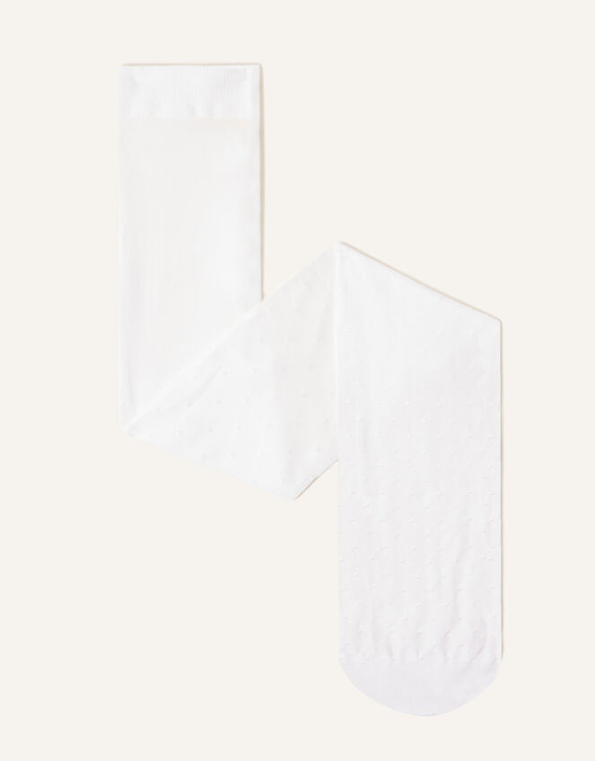 Bridal Spot Tights, White (WHITE), large