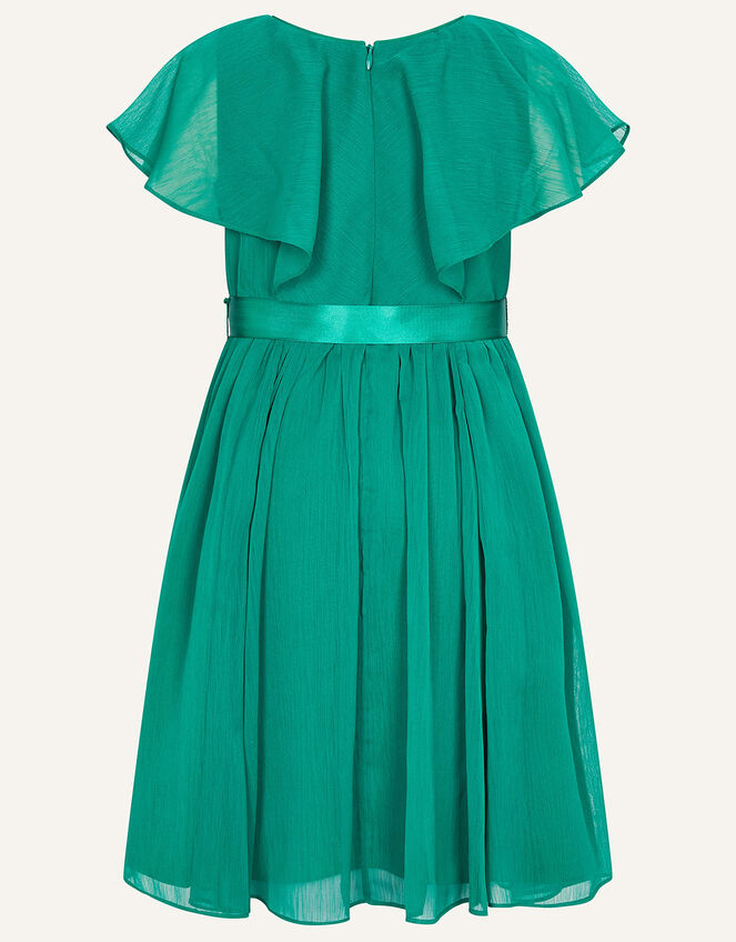 Sequin Cape Sleeve Dress, Green (GREEN), large
