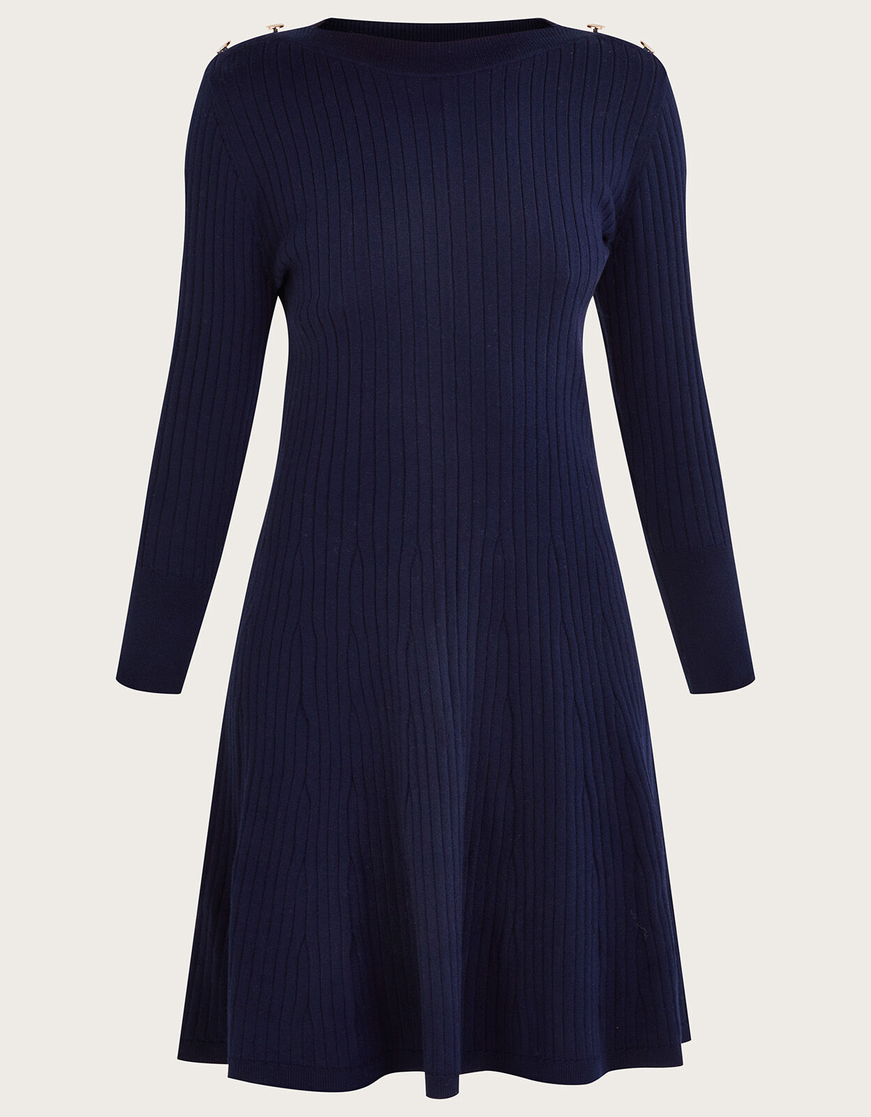 Navy fit on sale and flare