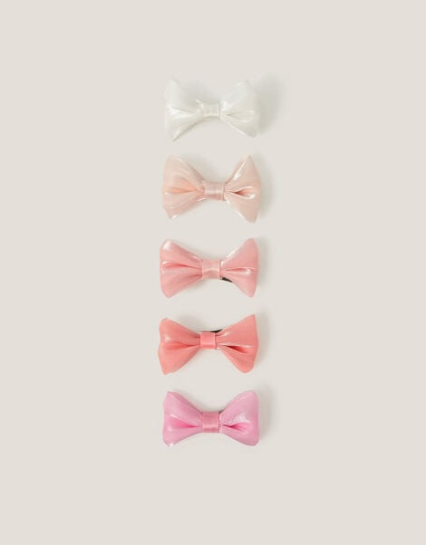 5-Pack Mini Bow Hair Clips, , large