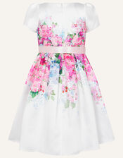 Hydrangea Floral Print Dress in Recycled Polyester, Multi (MULTI), large