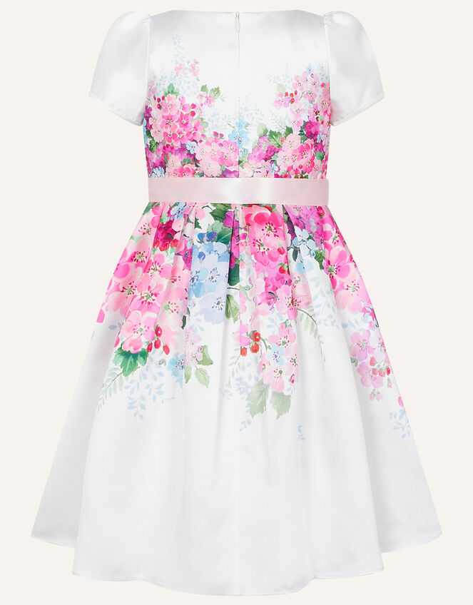 Hydrangea Floral Print Dress in Recycled Polyester, Multi (MULTI), large