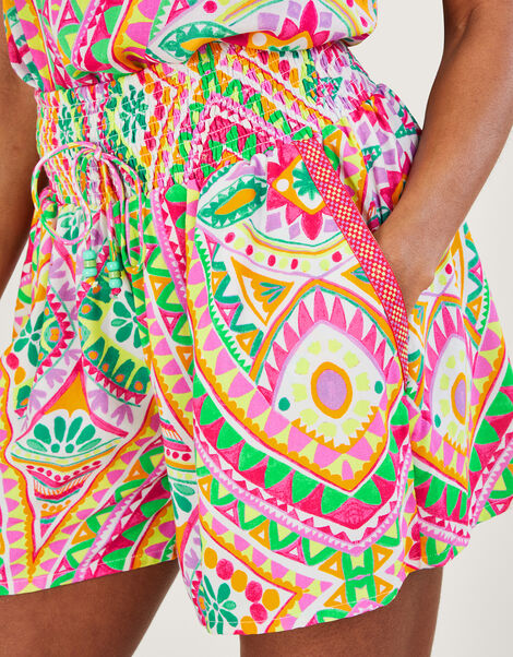 Mosaic Print Shorts, Pink (PINK), large