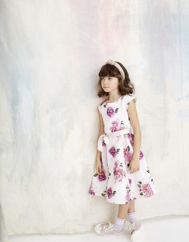 Deena Floral Scuba Dress, Pink (PINK), large