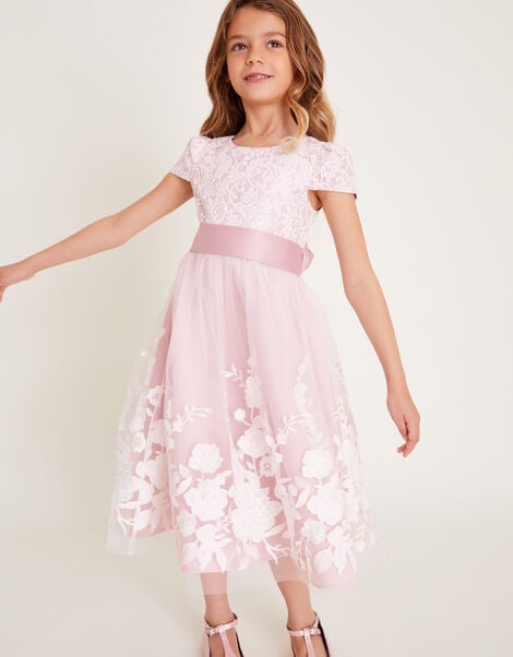 Sorcha Embroidered Lace Maxi Dress, Pink (DUSKY PINK), large
