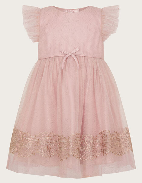 Baby Ayra Sparkle Lace Dress, Pink (PINK), large