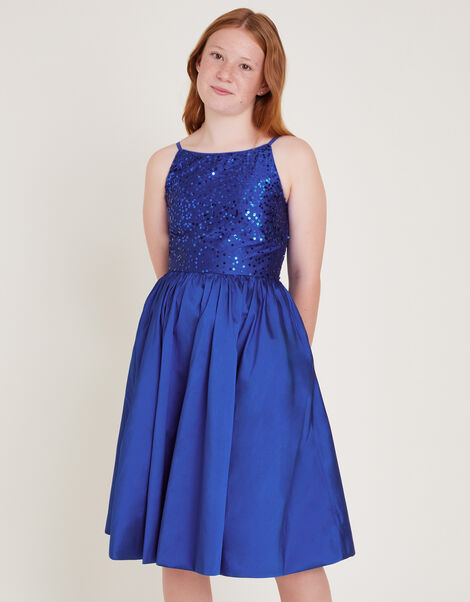 Petalova Sequin Prom Dress, Blue (BLUE), large