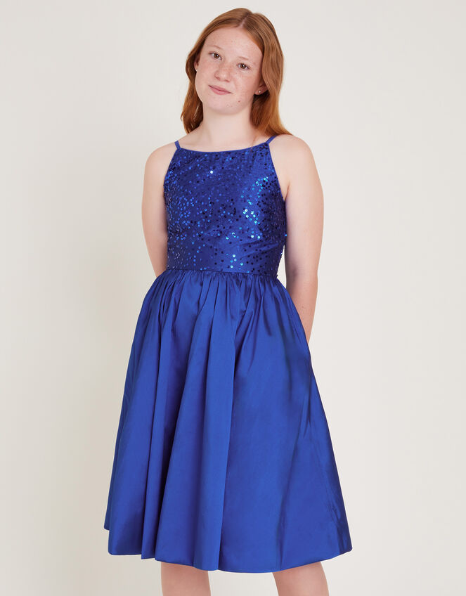 Petalova Sequin Prom Dress, Blue (BLUE), large
