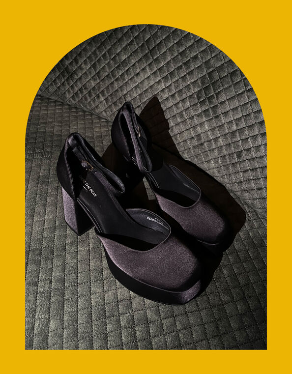 Shoe The Bear Platform Heels, Black (BLACK), large