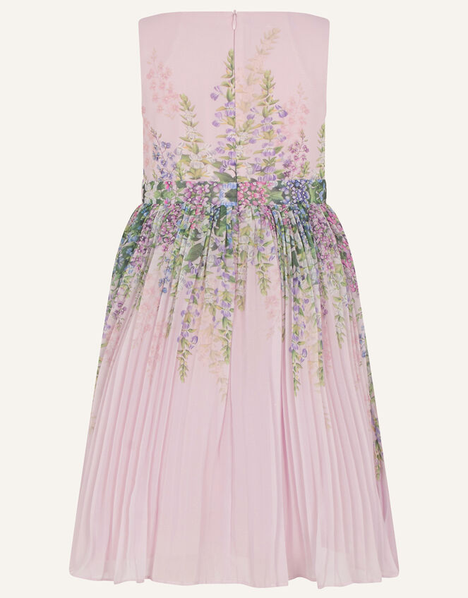 Floral Print Chiffon Dress, Pink (PINK), large