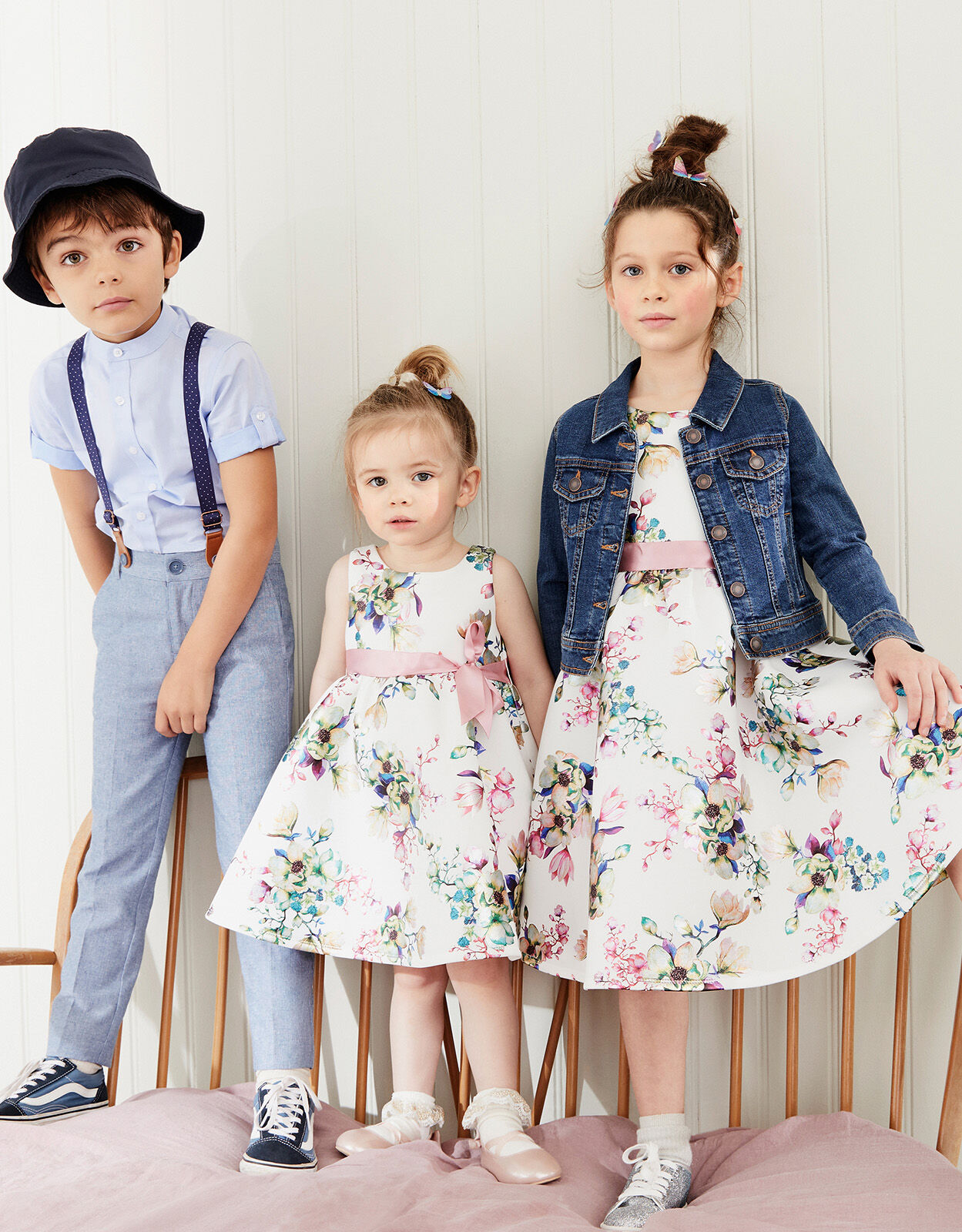 Foil Floral Scuba Dress Ivory