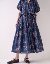 East Layla Floral Midi Skirt, Blue (BLUE), large