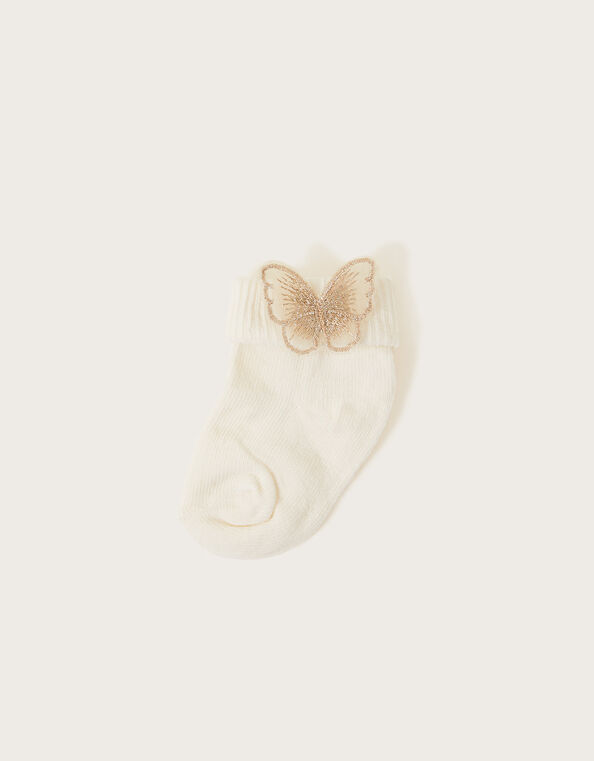 Baby Butterfly Socks, Gold (GOLD), large