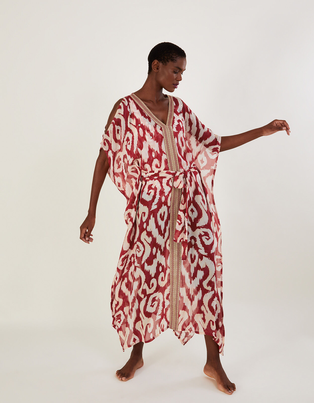 Ikat Print Maxi Kaftan Kaftans Kimonos Monsoon Global
