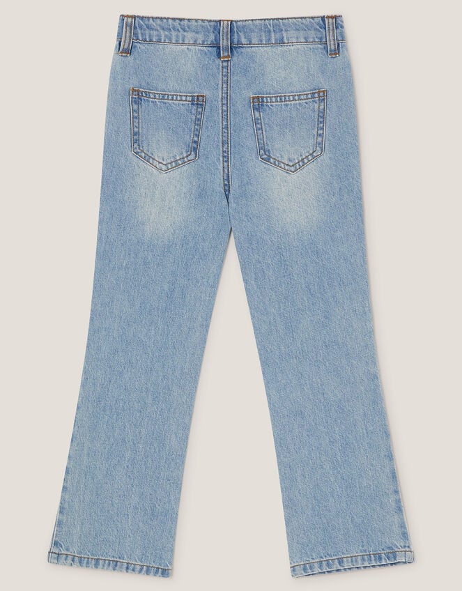Bow Embroidered Jeans, Blue (BLUE), large