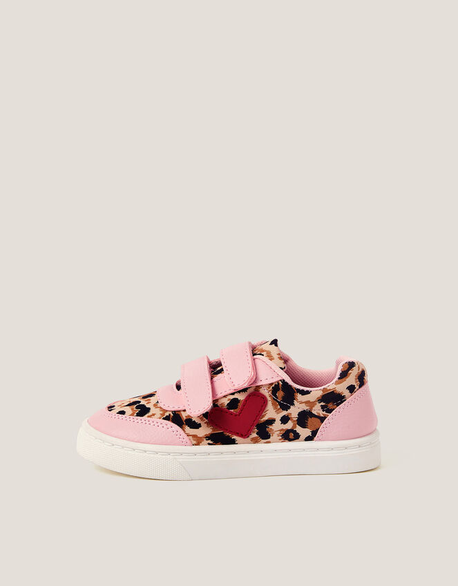 Leopard Print Rip-Tape Trainers, Multi (MULTI), large