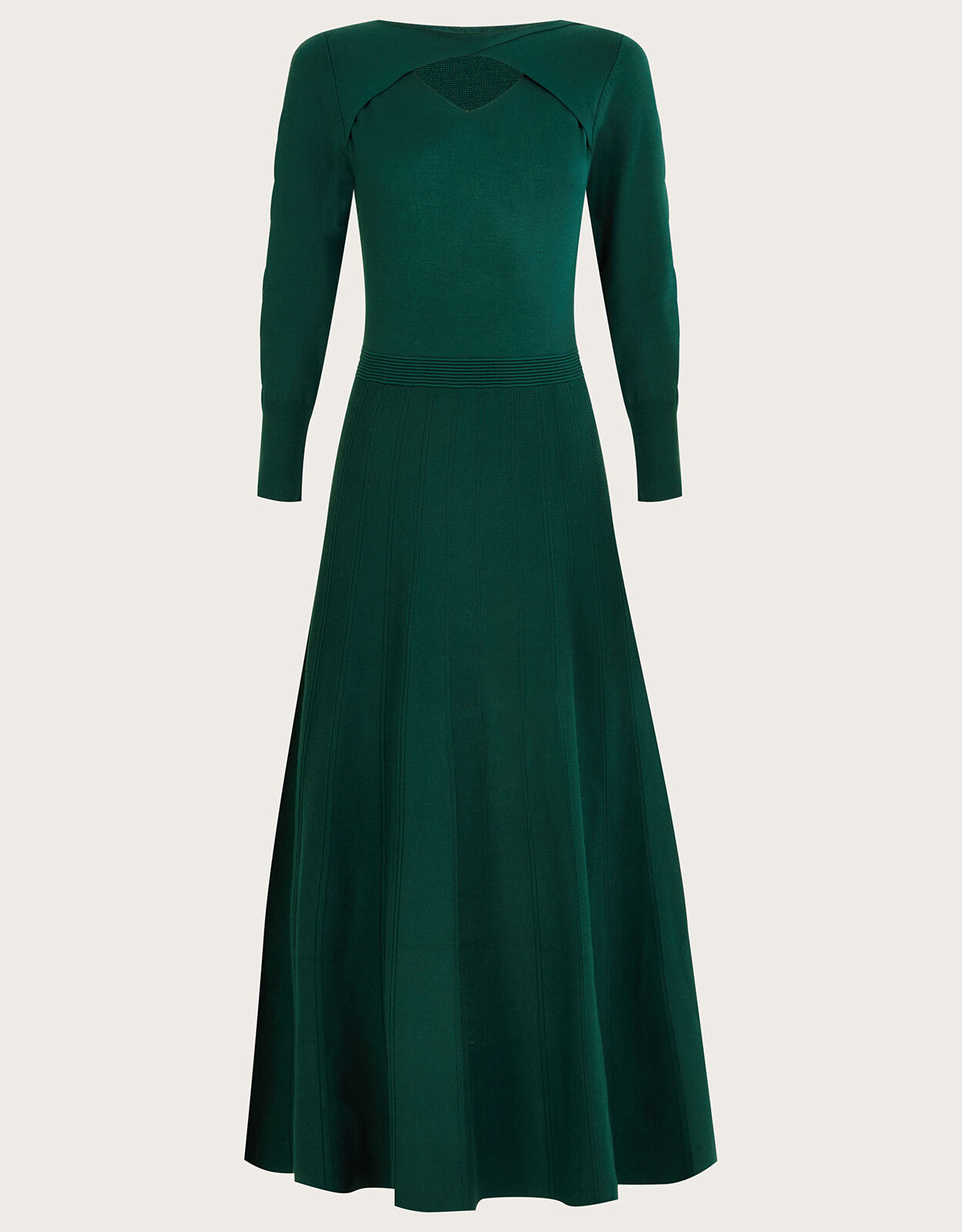 Twist Cut Out Detail Maxi Dress Green