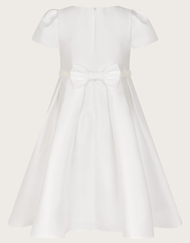 Henrietta Pearl Belt Dress, Ivory (IVORY), large