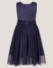 Lucille Scuba Bow Party Dress, Blue (NAVY), large