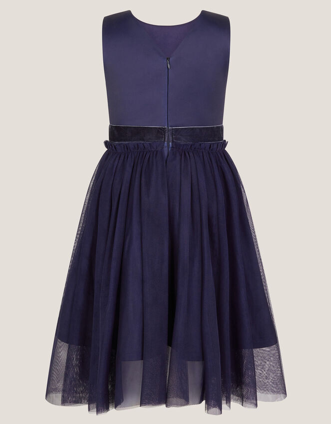 Lucille Scuba Bow Party Dress, Blue (NAVY), large