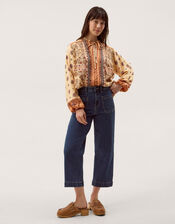 Ines Floral Print Blouse, Natural (STONE), large