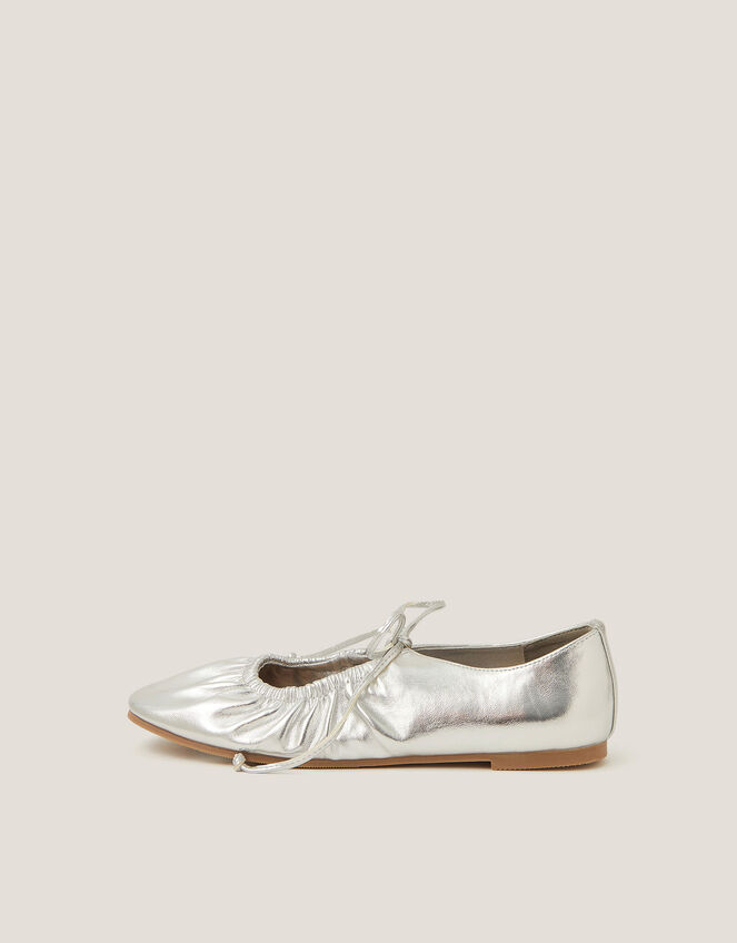 Blair Metallic Ballet Flats, Silver (SILVER), large